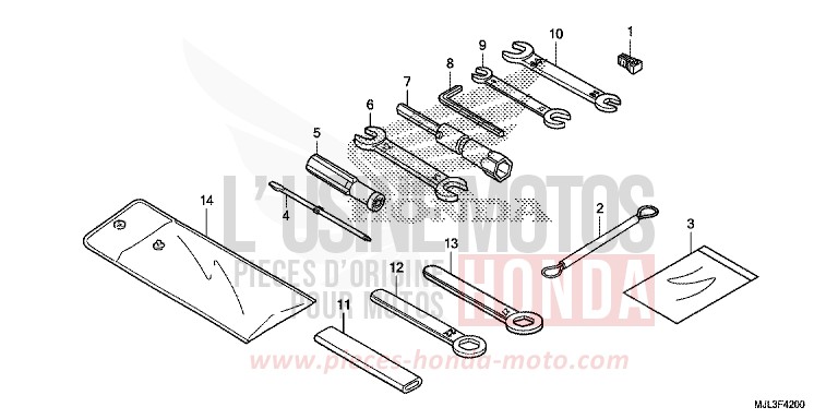 OUTIL de NC750X DCT SWORD SILVER METALLIC (NHA95) de 2014